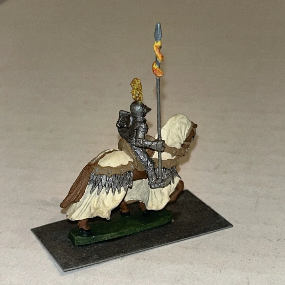 Ral Partha Pewter‎ Medieval Knight On Armored Horse Warhammer Miniature Painted